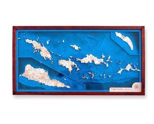 Wyspy Dziewicze - mapa batymetryczna 3D